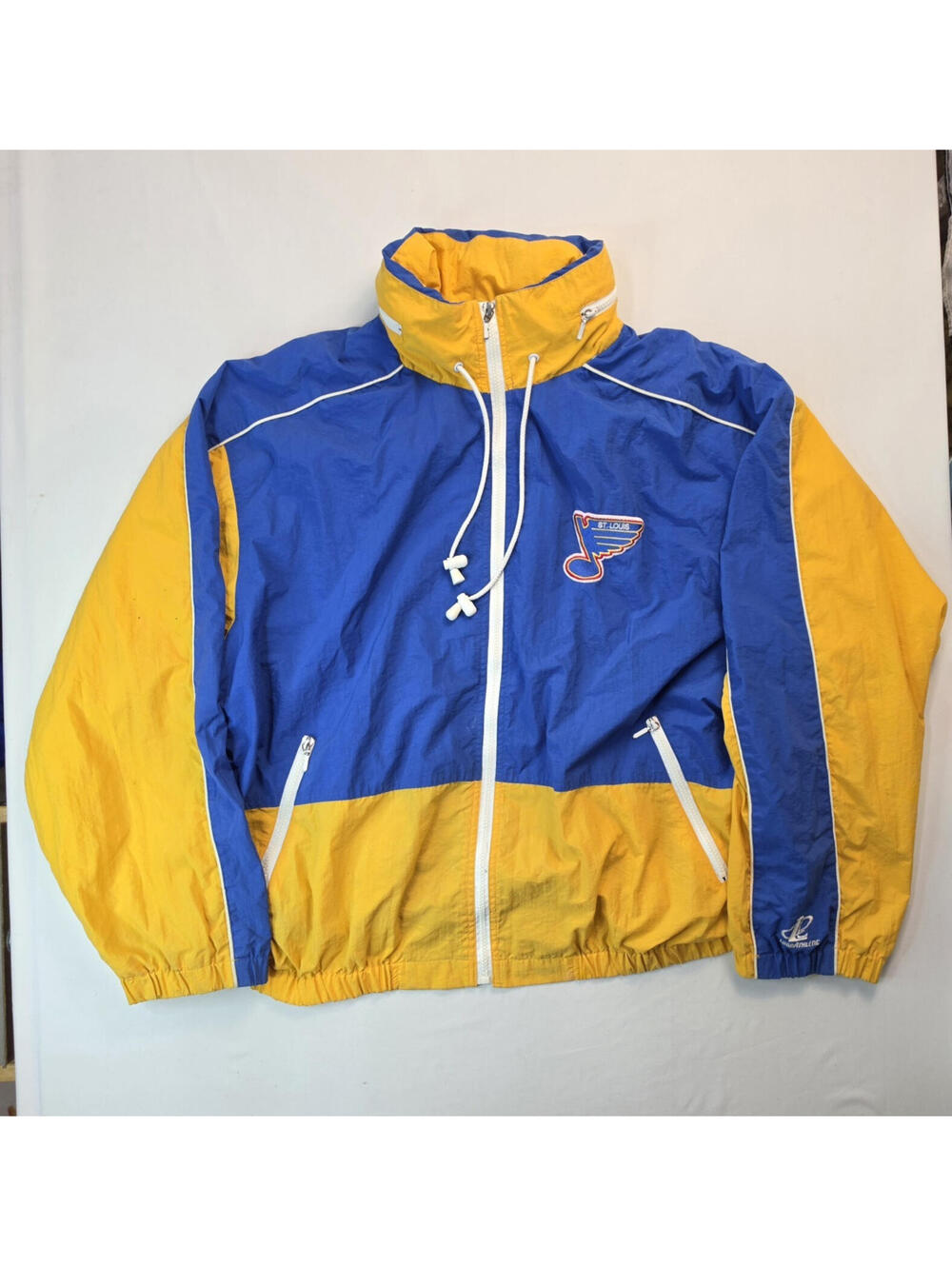 Logo Athletic NHL Vintage St. Louis Blues Windbreaker Track Jacket Mens Size XL